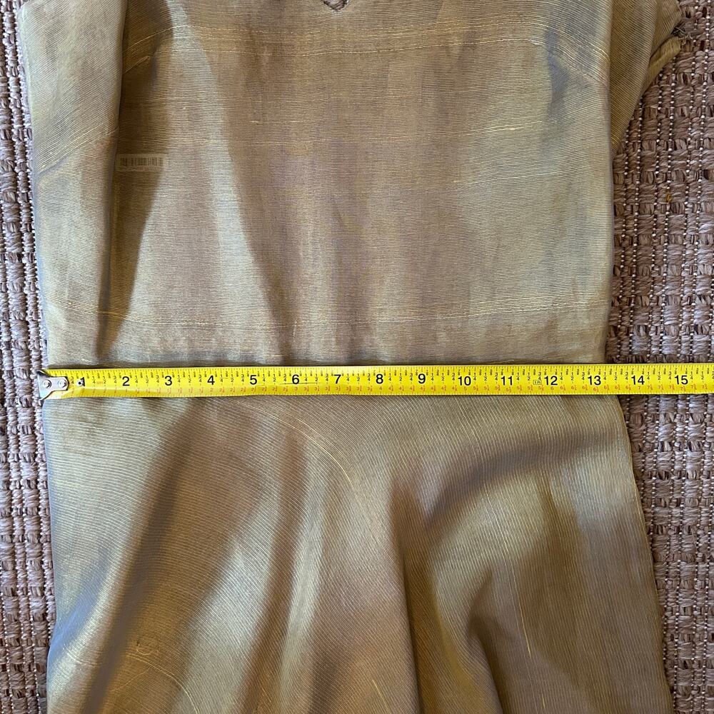 Vintage 50s Archival Metallic Tiered Slip Dress, Rare - Picture 10 of 13